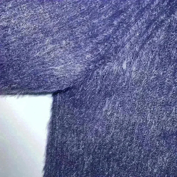 & Other Stories Wool Blend Deep Purple Mock Neck Sweater - Picture 3 of 7